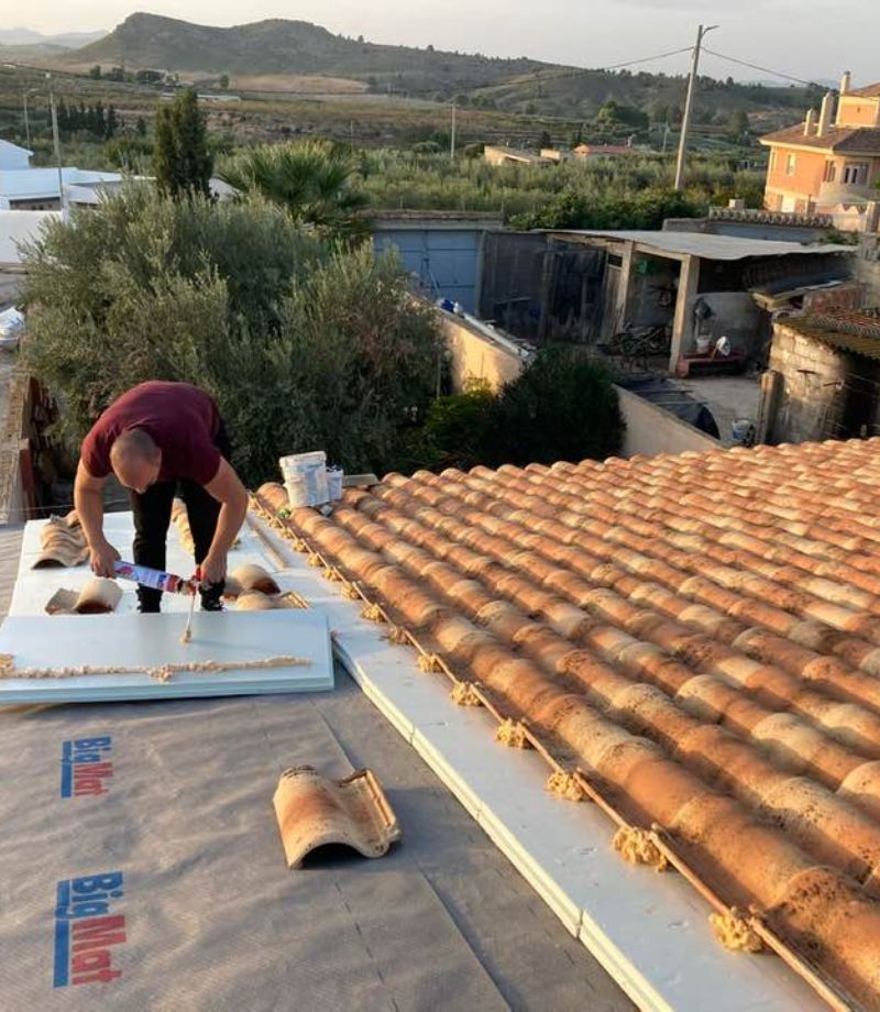 poniendo tejado